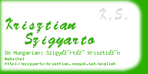 krisztian szigyarto business card